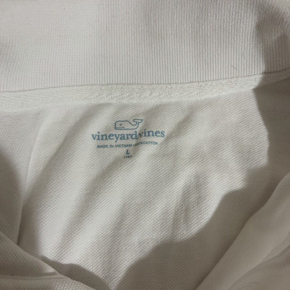 Vineyard Vines Polo Shirt Boys Youth Lg 16 White Golf Preppy Short Sleeve - Picture 3 of 5